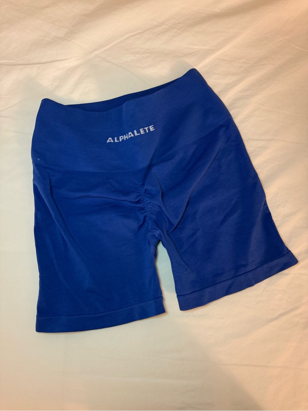 Alphalete Amplify Royal Blue High-Waist Bike Shorts